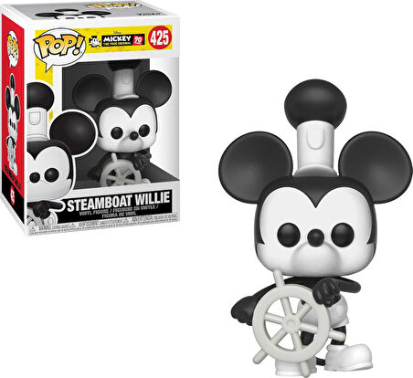 Funko - Pop! : Disney: Mickey'S 90Th Anniversary: Steamboat Willie, Mehrfarbig, 32182