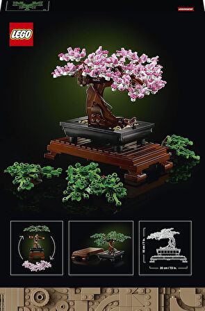 Lego Icons Bonsai Ağacı 10281 - Yetişkinler İçin Bitki Figürü İçeren Sergilenebilir Yaratıcı Model Y