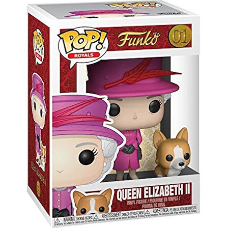 Pop The Royal Family - Queen Elizabeth Ii With Corgi Funko Pop! Vinil Figür (Uyumlu Pop Kutusu Koruy