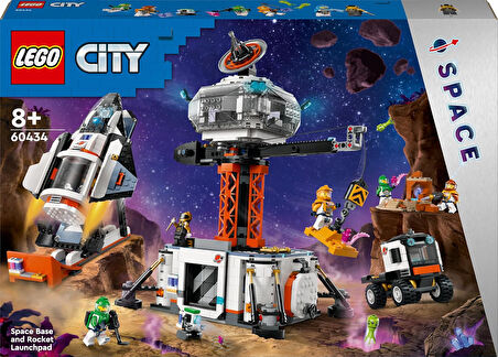 Lego City Uzay Üssü Ve Roket Fırlatma Rampası 60434-8 Yaş Ve Üzeri Çocuklar Için Uzay Mekiği İçeren 