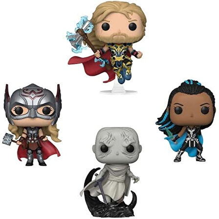 Thor 4: Love And Thunder - Thor, Mighty Thor, Valkyrie & Gorr Us Exclusive Pop! 4-Pack