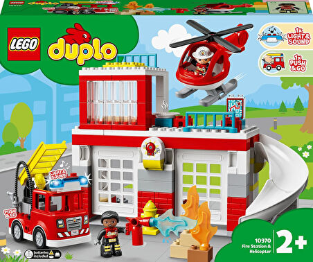 Lego® Duplo® Kurtarma İtfaiye Merkezi Ve Helikopter 10970 - Çocuklar İçin Yaratıcı Oyuncak Yapım Set