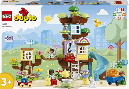 Lego® Duplo® 3’Ü 1 Arada Ağaç Ev 10993-3 Yaş Ve Üzeri Için Yaratıcı Oyuncak Yapım Seti (126 Parça)