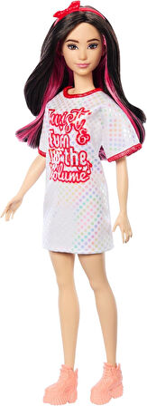 Barbie Büyüleyici Parti Bebekleri (Fashionistas) - Beyaz Tişört Elbiseli Bebek, Oyuncak
