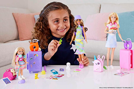 Barbie Seyahatte Chelsea Bebek Ve Aksesuarları, 3 Yaş Ve Üzeri, Hjy17