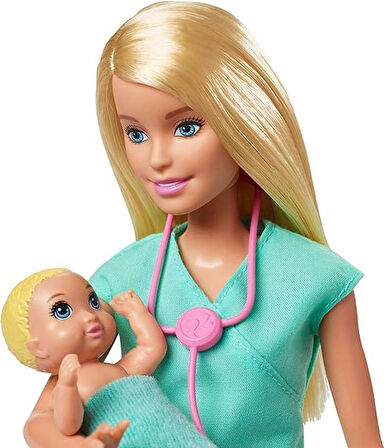 Barbie Ve Meslekleri Oyun Seti - Bebek Doktoru, Sarı Saçlı Dhb63 - Gkh23