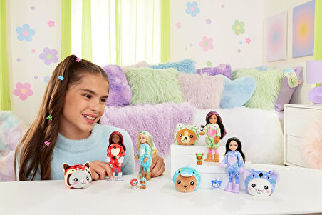 Barbie Chelsea Cutie Reveal Şirin Kostümler Serisi - Kedicik