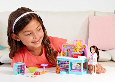 Barbie Chelsea Meslekleri Öğreniyor Veteriner Oyun Seti, 3 Yaş Ve Üzeri, Hgt12