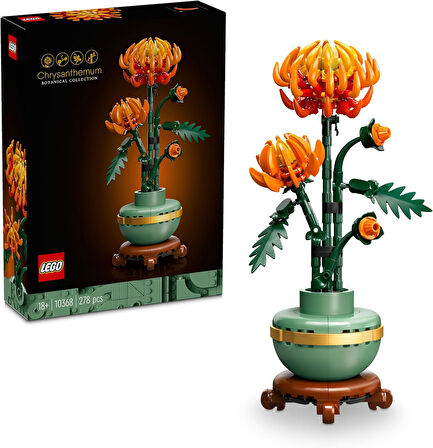 Lego Icons Krizantem 10368 - Yetişkinler Için Dekoratif Kasımpatı Çiçeği Yapım Seti (278 Parça)