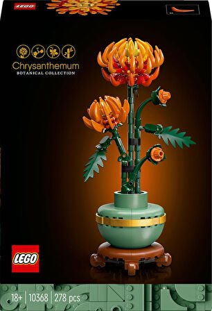 Lego Icons Krizantem 10368 - Yetişkinler Için Dekoratif Kasımpatı Çiçeği Yapım Seti (278 Parça)