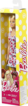 Mattel Barbie Doll – Beyaz Dress Red & Mor Çiçekler, Sarışın (Dvx86)