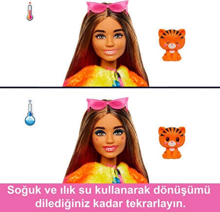 Barbie Cutie Reveal Bebekler Barbie Tropikal Orman Serisi - Kaplan, 3 Yaş Ve Üzeri, Hkp99