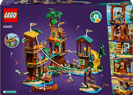 Lego Friends Macera Kampı Ağaç Ev 42631-8 Yaş Ve Üzeri Çocuklar Için Leo, Aliya, Jamila Ve Olly Mini