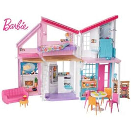 Barbie'Nin Muhteşem Malibu Evi - Pembe Kutu - 6 Odalı