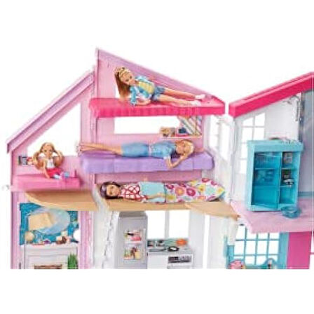 Barbie'Nin Muhteşem Malibu Evi - Pembe Kutu - 6 Odalı