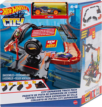 Hot Wheels Pist Dünyası Seti, Şehir Ortamı Inşa Etmek İçin Çeşitli Pist Parçaları, Pist Tabanı Dahil