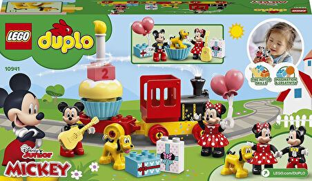 Lego Duplo ǀ Disney Mickey Ve Minnie Doğum Günü Treni 10941-2 Yaş Ve Üzeri Çocuklar Için Rakamlı Doğ