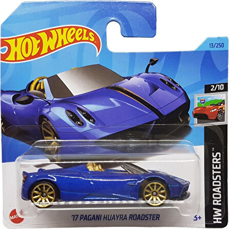 Hot Wheels - ´17 Pagani Huayra Roadster - Hw Roadsters 2/10 - Hkk08 - Short Card - Koyu Mavi - Matte