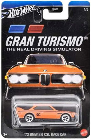Hot Wheels Film Arabaları Özel Seri Gdg83-Hwr61-Hrv63 01/05 Gran Turismo 1973 Bmw 3.0 Csl Race Car