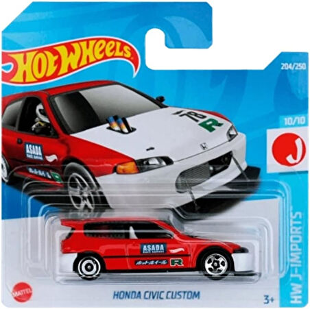 Hot Wheels 1:64 Tekli Arabalar 2022 204/250 J-Imports Honda Civic Custom 5785-Hcx78