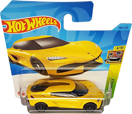 Hot Wheels - Koenigsegg Gemera - Hw Exotics 4/10 - Hkh95 - Short Card - Supersportwagen - Sarı - Mat