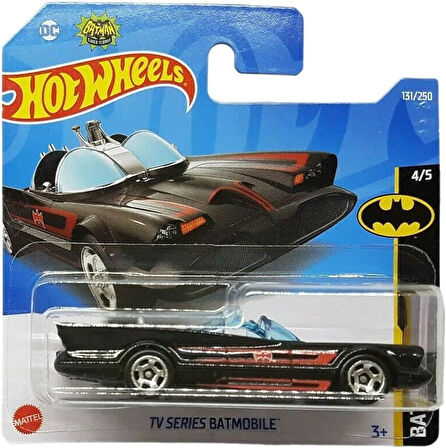 Hot Wheels - Tv Serisi Batmobile - Batman 4/5 - Hcv64 - Short Card - Dc - Classic Superheroes - Matt