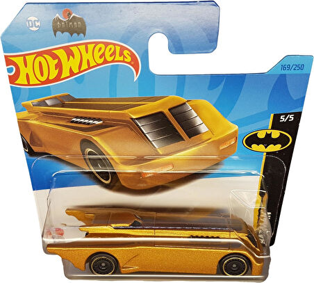 Hot Wheels - Batman: The Animated Series - Batman 5/5 - Hkj76 - Short Card - Dc - Gold Metallic - Ma