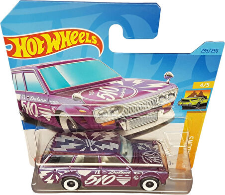 Hot Wheels - Datsun Bluebird Vagon [510] - Hw Vagons 4/5 - Hkh72 - Short Card - Nissan - Lila Metali
