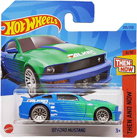 Hot Wheels - ´07 Ford Mustang - Then And Now 4/10 - Hkj43 - Short Card - Falken Design - Sparco - Ma