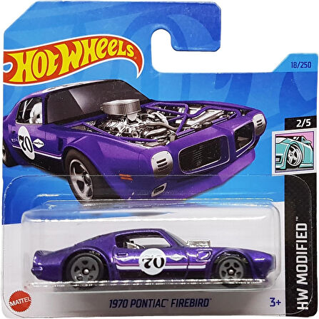 Hot Wheels - 1970 Pontiac Firebird - Hw Modified 2/5 - Hkk49 - Short Card - Good Year - Gm - Mattel 