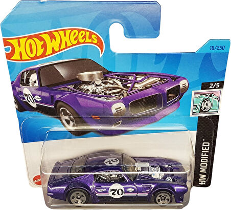 Hot Wheels - 1970 Pontiac Firebird - Hw Modified 2/5 - Hkk49 - Short Card - Good Year - Gm - Mattel 
