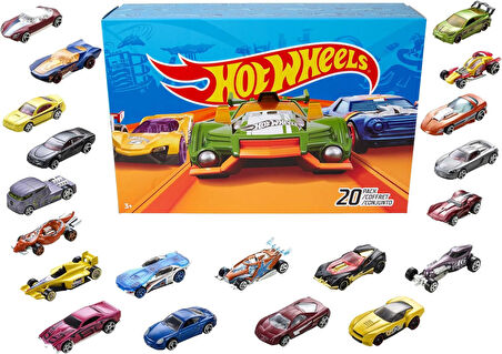 Hot Wheels 20'Li Araba Seti, 1:64 Ölçekli Araçlardan Oluşur, Koleksiyonerler Ile 3 Yaş Ve Üzeri Dxy5