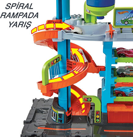 Hot Wheels City Mega Araba Yıkama, 1 Adet Renk Değiştiren Arabalar Aracı, Sıcak Ve Soğuk Su Tankları