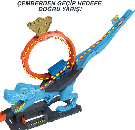 Hot Wheels Dinozor Ile Mücadele Oyun Seti, 4 Yaş Ve Üzeri, Hkx42