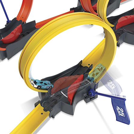 Hot Wheels Çok Çemberli Yarış Oyun Seti, 1 Hot Wheels Araba Dahil, Tek Kişilik Veya Çok Oyunculu Rek