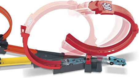 Hot Wheels Çok Çemberli Yarış Oyun Seti, 1 Hot Wheels Araba Dahil, Tek Kişilik Veya Çok Oyunculu Rek