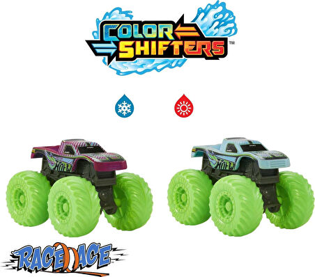Hot Wheels Monster Trucks Color Reveal Renk Değiştiren Araçlar 2'Li Paket