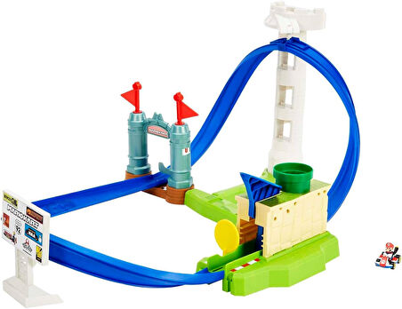 Hot Wheels Mario Kart Keskin Dönüşler Pist Seti, Bilgisayar Oyunundan Ilham Alan Oyun Seti, Mario Ka