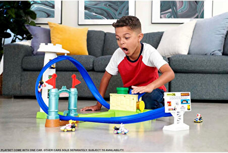 Hot Wheels Mario Kart Keskin Dönüşler Pist Seti, Bilgisayar Oyunundan Ilham Alan Oyun Seti, Mario Ka