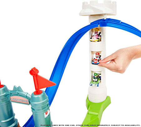 Hot Wheels Mario Kart Keskin Dönüşler Pist Seti, Bilgisayar Oyunundan Ilham Alan Oyun Seti, Mario Ka