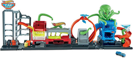 Hot Wheels Dev Ahtapot Ile Araba Yıkama Oyun Seti, 4 Yaş Ve Üzeri, Gtt96