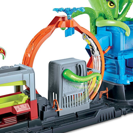 Hot Wheels Dev Ahtapot Ile Araba Yıkama Oyun Seti, 4 Yaş Ve Üzeri, Gtt96