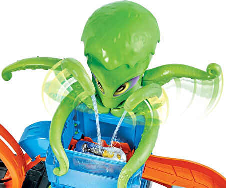 Hot Wheels Dev Ahtapot Ile Araba Yıkama Oyun Seti, 4 Yaş Ve Üzeri, Gtt96