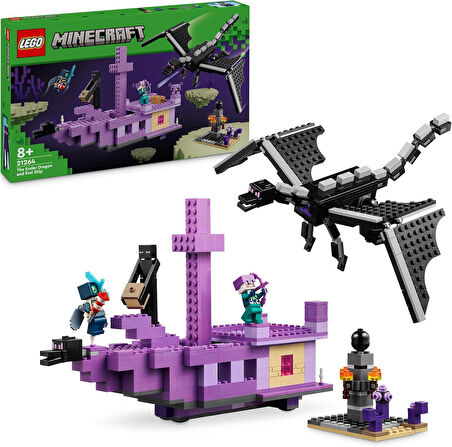 Lego Minecraft Ender Ejderhası Ve End Gemisi 21264-8 Yaş Ve Üzeri Macera Oyunları Seven Çocuklar İçi
