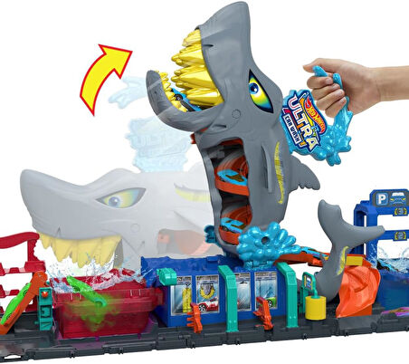 Hot Wheels Şehri Muhteşem Köpek Balığı Araba Yıkama Oyun Seti Htn82