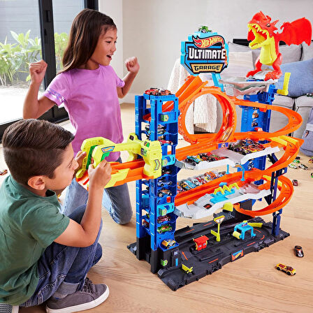 Hot Wheels Yeni Ultimate Garaj, 2 Döküm Araba Içeren Oyun Seti, 50'Den Fazla 1:64 Ölçekli Araba Için