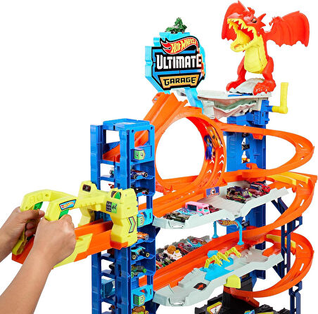 Hot Wheels Yeni Ultimate Garaj, 2 Döküm Araba Içeren Oyun Seti, 50'Den Fazla 1:64 Ölçekli Araba Için