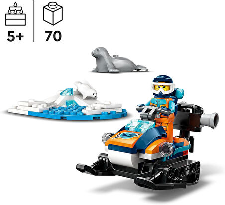 Lego City Kutup Kâşifi Motorlu Kızağı 60376 Oyuncak Yapım Seti (70 Parça)