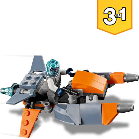 Lego Creator 3’Ü 1 Arada Siber İnsansız Hava Aracı 31111-6 Yaş Ve Üzeri Çocuklar İçin Siber İnsansız