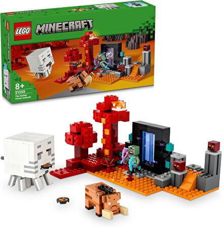 Lego Minecraft Nether Geçidi Pususu 21255-8 Yaş Ve Üzeri Macera Oyunları Seven Çocuklar İçin Yaratıc